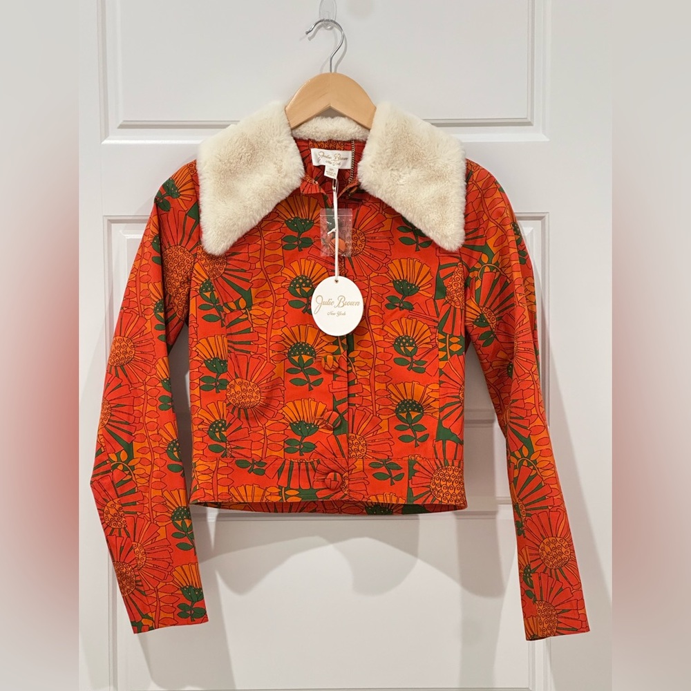 Julie Brown Walla Coat – Strange Love Floral •XS•NWT•Retail $236
